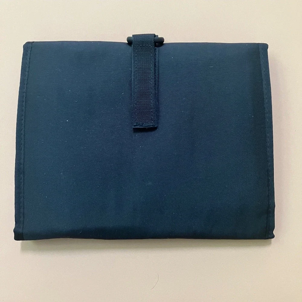 L.L.Bean Travel Toiletry‎ Organizer Case Cosmetic Makeup Bag New Black Blue